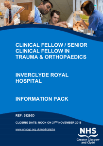 clinical fellow/senior clinical fellow in trauma & orthopaedics, ref