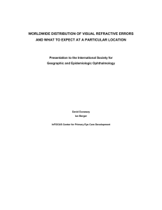 worldwide distribution of visual refractive errors