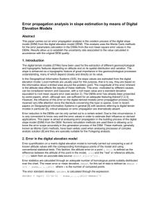 Error propagation analysis in slope estimation by means of Digital