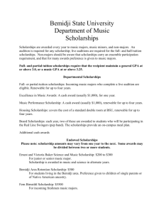 Available Music Scholarships