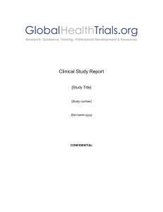 Clinical Study Report template