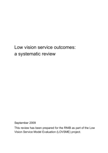Low vision service outcomes - a systematic review