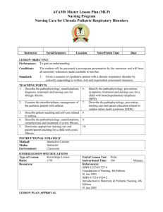 Nursing Care for Chronic Pediatric Respiratory Disorders