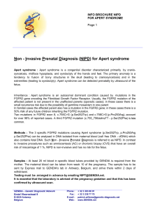 Info Brochure NIPD for Apert Syndrome