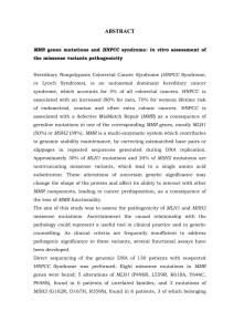 detection and pathogenetic role of mmr missense mutations