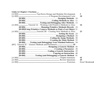 Designing Methods in Alice