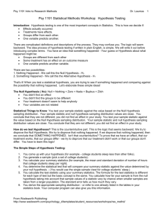 Hypothesis Testing