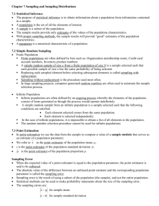 Chapter 7 Sampling and Sampling Distributions