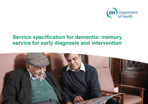 memory service for early diagnosis and