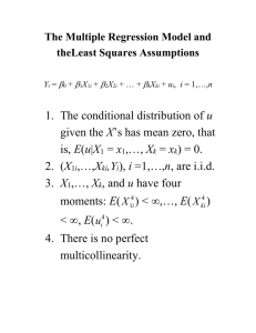 The Multiple Regression Model and theLeast Squares Assumptions