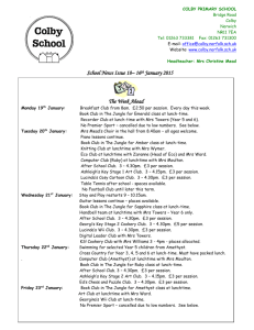 12th December 2002 - Colby Primary School