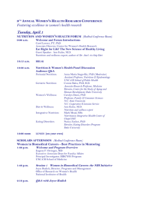 9TH ANNUAL WOMEN`S HEALTH RESEARCH CONFERENCE