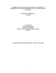 coordination of national statistical systems and reporting