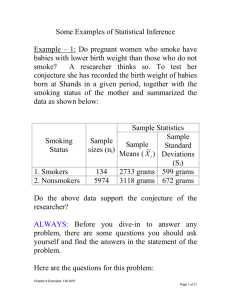 Some Examples of Statistical Inference