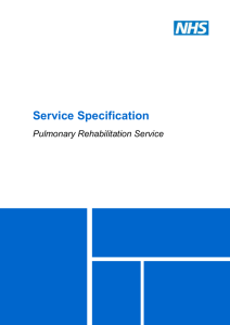 Service specification pulmonary rehabilitation