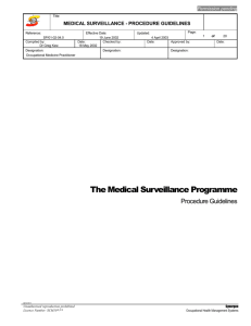 Guideline - Medical Surveillance