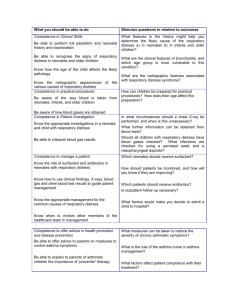 Respiratory Distress in Children outcomes