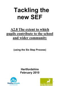 Tackling the new SEF - A2.8 the extent to which pupils contribute to