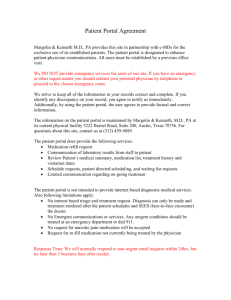 Patient Portal Agreement - Margolin & Keinarth, MD, PA