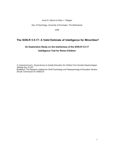 The SON-R 5½-17, a valid estimate of intelligence for minorities