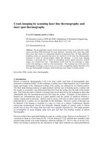 Crack imaging by scanning laser spot and laser line thermography