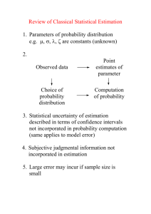 Review of Classical Statistical Estimation