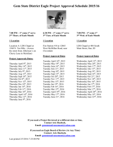 Meridian District Eagle Project Approval Schedule