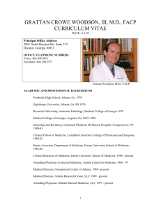 Dr. Woodson`s Curriculum Vitae