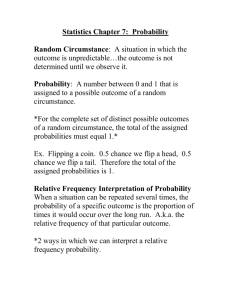 Statistics Chapter 7: Probability