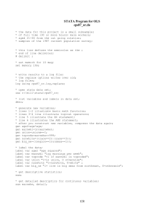 STATA Program for Probit/Logit Models