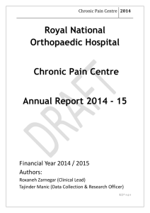 Chronic Pain Services - Royal National Orthopaedic Hospital NHS