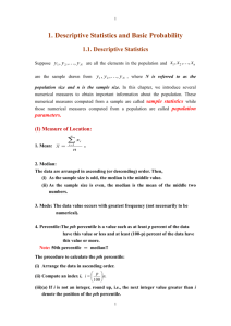 1.1 Descriptive Statistics