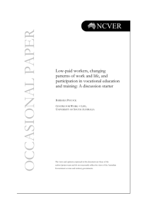 Characteristics of low-paid workers - National Centre for Vocational
