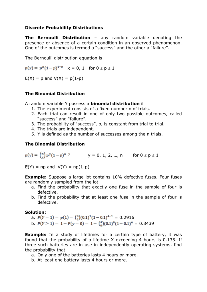 Discrete Probability Distribution