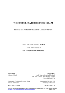 The school statistics curriculum - NZ Curriculum Online