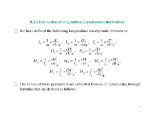 B.2.2 Estimation of longitudinal aerodynamic derivatives We have
