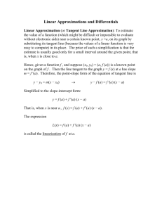 Linear Approximations and Differentials