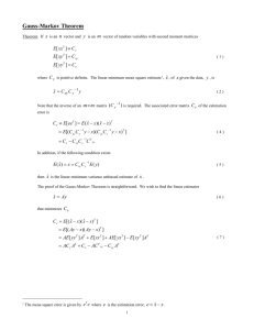 Reference: liebelt, Paul “ An Introduction to Optimal Estimation