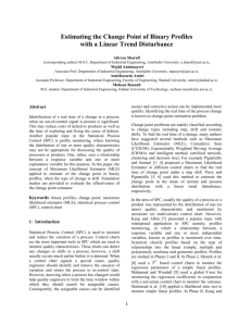 Estimating the Change Point of Binary Profiles with a Linear Trend