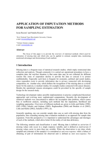 Application of imputation methods for sampling estimation