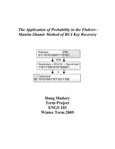 The Application of Probability in the Fluhrer-Mantin