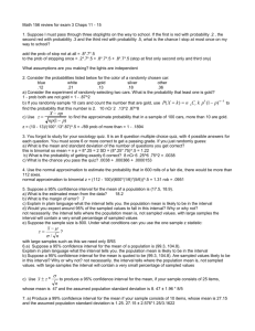 Math 156 sample questions exam 3