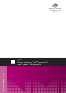 NITP 1 National Instrument Test Procedures for Length Measuring