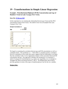 Correlation and Simple Linear Regression in JMP