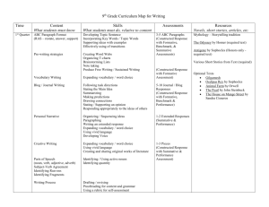 9th Grade Curriculum Mapping