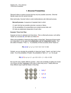 10 Binomial Probabilities