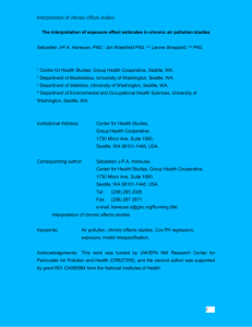 Exposure effects in chronic air pollution studies