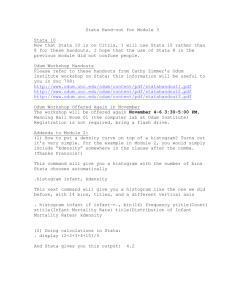 Stata Commands for Module 3