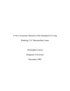 A New Economic Measure of Standard of Living