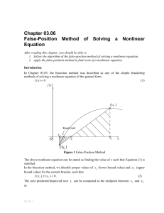 False-Position Method of Solving a Nonlinear